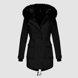 Aayomet Coats for Women 2023 Women s Notch Lapel Double Wool Blend Mid Long Pea Trench Coat Black S