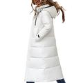 Winter Coats For Women Cotton Padded Clothes In Winter Thickened Large Collar Large Size Over Knee Slim Long Down Jacket Coat