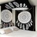 Final Clearance! Chic Black White Breathable Tapestry Hippie Wall Hanging Bohemian Breathable Floral Queen Wall Hanging Bedspread Beach Tapestry Wall Decoration Tribe Style Tapestry