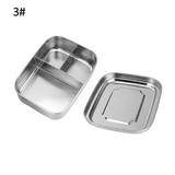 SANWOOD Lunch Box 1/2/3 Grids Stainless Steel Portable Food Container Student Bento Lunch Box