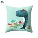 SANWOOD Pillow Case Cartoon Animal Lion Cat Shark Throw Pillow Case Cushion Cover Home Sofa Decor