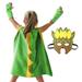 Kids Halloween Costume Dinosaur Cape with Eye-Mask Cloak Witch Wizard Costume Cape Children Magician Dress up Outfit