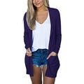 Wendunide 2024 Clearance Sales Cardigan for Women Long Sleeve Cardigan for Women Fall Open Front Cardigan with Pockets Casual Duster Lightweight Cardigan Sweater Womens Cardigan Purple XL