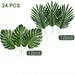 SANWOOD Artificial Tropical Palm Leaves 24Pcs Indoor Artificial Tropical Palm Leaves Hawaiian Plant Garden Wedding Decor