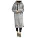 Wendunide 2024 Clearance Sales Hoodies for Women Women Winter Warm Hooded Hoodie Baggy Pullover Oversize Sweatshirt Long Dress Womens Hoodies Gray L