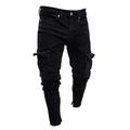 Qufokar Soccer Shorts Men House Sock Men S Distressed Biker Skinny Jeans Man S Ripped Stretch Slim Fit Denim Pants Trousers