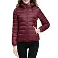 Dtydtpe 2024 Clearance Sales Women s Packable Down Jacket Lightweight Puffer Jacket Hooded Winter Coat S