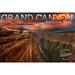 Grand Canyon National Park Arizona Red Sky (16x24 Giclee Gallery Art Print Vivid Textured Wall Decor)
