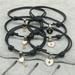 Naierhg 1 Pair Couple Bracelet Chic Adjustable Resin Key Heart Lock Chain Bangle for Dating