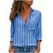 Shirt Womens Button down Work Shirt Top Shirt Multicolor Women s Long Sleeve Pocket Striped Temperament Fashion Women Shirts Body Smoother Neon Shirt Women