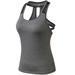 wendunide tank top for women Women Sleeveless Sport Yoga Solid Flowy Cotton Racerback Tank Blouse Top Vest Womens Tanks Gray XXL