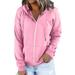 Dtydtpe Clearance Hoodies for Women Daily Long Casual Down for Pocket Hooded Sweatshirts Pullover Sleeve Button V Drawstring Hoodies Neck Hoodies & Sweatshirts Womens Tops Winter Coats for Women