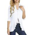 iOPQO Cardigan For Women Cardigan Sweaters For Women Womens Beach Kimono Cover Up Sheer Chiffon Cover Ups Casual Loose Open Front Cardigan Tops Coats For Women Womens Fall Tops White S