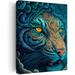 Print Canvas Wall Art-Tiger Painting Oil Painting Tiger Wall Art-Children Room Decorations For Home Bedroom Living Room Wall Decor Easy To Hang 8x12 Inch Framed Modern Canvas Wall Art