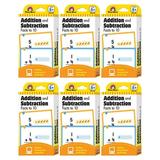 Evan-Moor EMC4168-6 Addition & Subtraction Facts to 10 Flash Card Set - Pack of 6