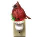 Christmas Cardinal Swirl Nightlight Plastic Electric Holly 160193