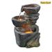 Tabletop Fountain Indoor 3-Tier Flowing Bowls Soothing Waterfall Fountain Desktop Decoration Meditation Fountain w/Reflective Lighting Office and Home Decor - Desktop Size(9.3IN)