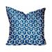 HomeRoots 410461 26 x 4 x 26 in. Blue & White Blown Seam Geometric Throw Indoor & Outdoor Pillow
