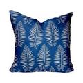 HomeRoots 410078 17 x 4 x 17 in. Blue & White Zippered Tropical Throw Indoor & Outdoor Pillow