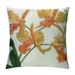 JEUXUS Flower Orange Decorative Pillow Covers Purple Plant Watercolor Floral with Orchid Flowers On Double Sided Throw Pillow Covers Sofa Cushion Cover Square