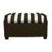 RSH Dcor Indoor Outdoor Single Tufted Ottoman Replacement Cushion **Cushion Only** 24 x 20 Black & White Stripe