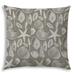 HomeRoots 20 x 20 x 6 in. Cream & Gray Seashells Blown Seam Nautical Throw Indoor & Outdoor Pillow