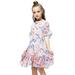 Rovga Toddler Girl Dress Clothes Dress Summer Short Sleeve Floral Prints Princess Dresss Chiffon Bohemian Dress Fashion