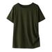 ZIZOCWA Summer Clothes for Toddler Girls Tween Girls Clothes 10-12 Kids Little Girls Casual Tunic Tops Knot Front Button Short Sleeve Blouse T Shirts GreenXXL