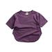 ZIZOCWA Boy Tshirts Boys Size Small Toddler Kids Girls Boys Short Classic Loose Short Soft Short Sleeve Solid T Shirt Tee Tops Clothes Purple Purple120