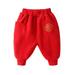 ZIZOCWA Boys Joggers Size 7 Boy Outfits Kids Toddler Baby Boys Girls New Year Print Winter Pants Trousers Tang Suit Outfit Sweatpants for Kids Red100
