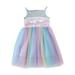 ZHAGHMIN Baby Lace Dress Toddler Girls Sleeveless Paillette Rainbow Tulle Suspenders Princess Dress Clothes Children Place Big Girls Dresses Leotard Dress Clothes for Kids Girls Wander Watch for Kid