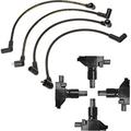 Yoshi Motors Pack of 4 Ignition Coil With Wire Set Replacement For Mazda 2004-2011 2004 2005 2006 2007 2008 2009 2010 2011 RX-8 R2 1.3 1.3L UF501