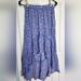 American Eagle Outfitters Skirts | American Eagle Hi-Lo Floral Ruffle Skirt, Size S | Color: Blue | Size: S