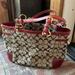 Coach Bags | Coach Bag | Color: Cream/Red | Size: 15”L X 9 1/2” H X 6”W