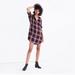 Madewell Dresses | Madewell Courier Shirt Dress M Plaid Pockets Mini | Color: Black/Red | Size: M