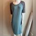 Lularoe Dresses | *Nwt* Lularoe Julia Blue & Grey Midi Dress | Color: Blue/Gray | Size: Xl