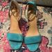 Anthropologie Shoes | Anthropologie Turquoise Suede Heels. Size 10 | Color: Blue | Size: 10