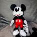 Disney Toys | Disney Mickey Mouse Vintage Style Leather Plush | Color: Black/Red | Size: 10 Inches Tall