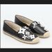 Michael Kors Shoes | Michael Kors Black Leather Lola Espadrilles White Flowers | Color: Black/White | Size: 10