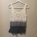 American Eagle Outfitters Tops | American Eagle Outfitters Ombre Crochet Tank Top | Color: Cream/Gray | Size: Xs