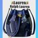 Ralph Lauren Bags | Lauren Ralph Andie Patchwork Demin Bucket Crossbody | Color: Blue/Gold | Size: 10.5" W X 8.25" H X 5.5" D