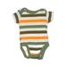 The Children's Place Short Sleeve Onesie: Green Color Block Bottoms - Size 0-3 Month