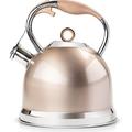 KD Whistling Tea Pots For Stove Top - Sleek 18/8 Stainless Steel Stovetop Kettle, Easy-Grip Handle w/ Trigger Opening Mechanism | Wayfair