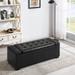 Modern Faux Leather Upholstery Storage Ottoman Bench