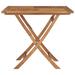 Wildon Home® Aafkea Folding Teak Bistro Outdoor Table Wood in Brown/White | 85 H x 85 W x 85 D in | Wayfair 1A9A4835317642EF86342991B6DF6A0E