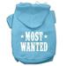 Mirage Pet Most Wanted Screen Print Pet Hoodies Baby Blue Size XXL