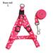 1PC Pet Supply Adjustable Walking Training Toys Leash Chain Flexible Dog Harness Pet Collars Dog Leash Lead Traction Rope ROSE RED L
