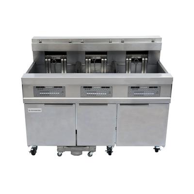 Frymaster 31814EF Commercial Electric Fryer - (3) 60 lb Vats, Floor Model, 208v/3ph, Stainless Steel