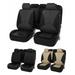 JahyElec Car Seat Covers 9Pcs/5 Seat Waterproof PU Leather Auto Seat Protectors Set Universal Car Interiors Fit for Most Sedans SUV Pick-up Truck(Gray)