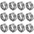 50pcs 3/8 Inch PEX Cinch Clamp Rings Stainless Steel Pinch Clamps for PEX Tubing Pipe Fitting Connections